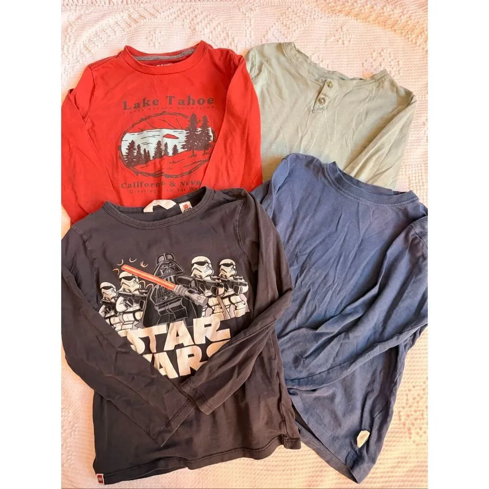 Boys Long Sleeve Tee Bundle Size 6/7 Lot 4 - Picture 2 of 16